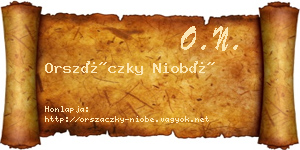 Orszáczky Niobé névjegykártya